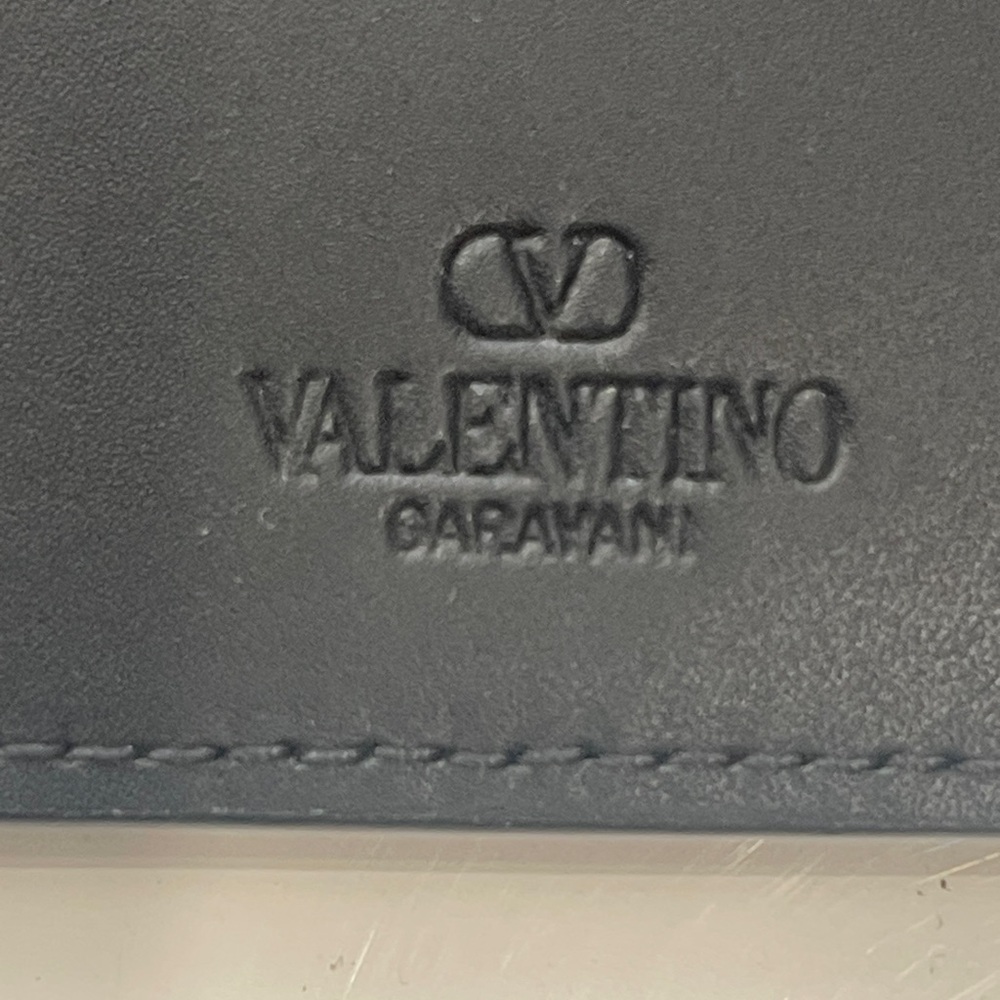 Valentino Garavani Women's VLTN Black Leather Card Case - Picture 7 of 10